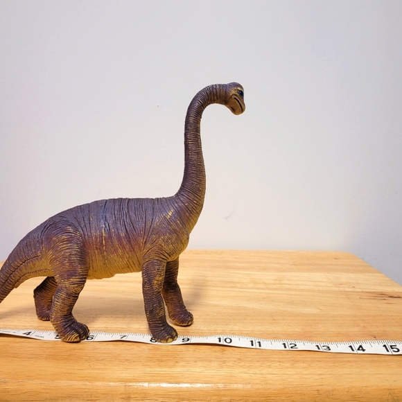 Brachiosaurus Dinosaur Toy Vintage 1980s Hard Plastic Long Neck - Picture 5 of 5